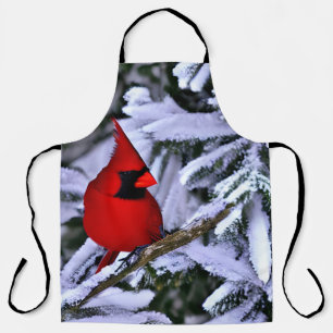 Tablier Cardinal rouge d'hiver