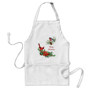 Tablier Cardinal rouge et vacances de Pinson