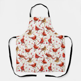 Tablier Cardinaux d'hiver Noël