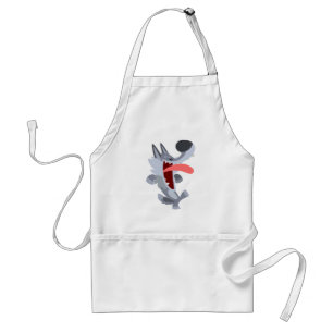 Tablier Caricature Dansante Cute Wolf Apron