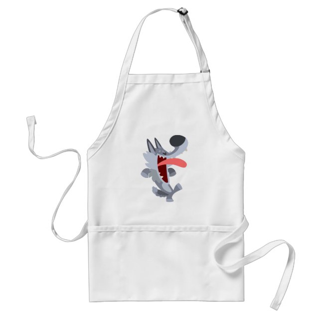 Tablier Caricature Dansante Cute Wolf Apron (Devant)