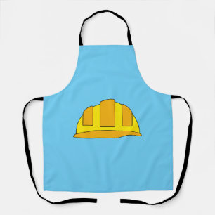 Tablier Caricature de Casquette dur jaune