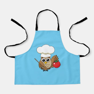 Tablier Caricature de Chouette à Cuisine mignonne