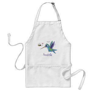 Tablier Caricature de colibri d'abeille mignonne