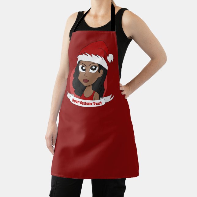 Tablier Caricature de Noël / jeune femme (Insitu)
