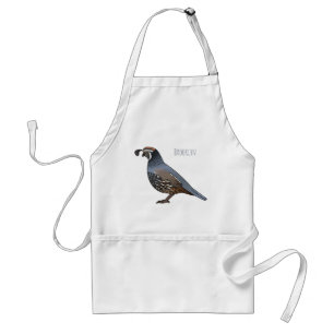 Tablier Caricature d'oiseau de caille de Californie