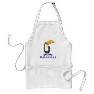 Tablier Caricature d'oiseau exotique joyeux toucan sourian