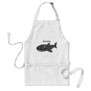 Tablier Caricature joli requin baleine joyeux