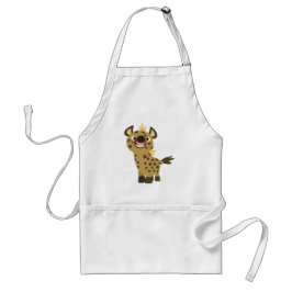 Tablier Caricature mignonne et souriante Hyena Apron