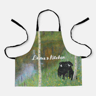 Tablier Carlin Chien mignon Gustav Klimt Forest Enfant