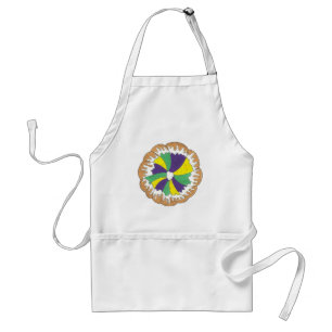 Tablier Carnaval King Cake New Orleans NOLA Mardi Gras