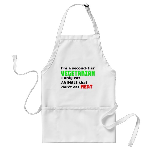Tablier Carnivore Amant Viande Drôle cadeau Sarcastique (Devant)