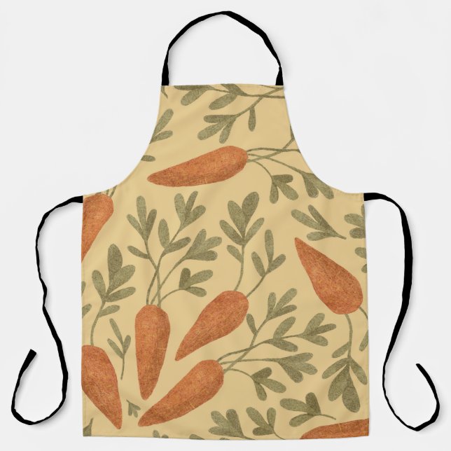 Tablier Carottes dessinées à la main, motif sans couture c (Recto)