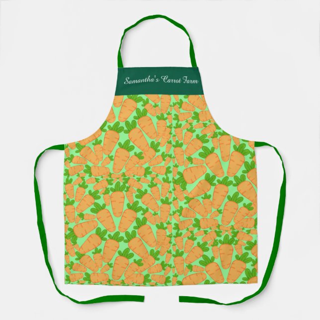 Tablier Carottes Oranges Et Vertes (Recto)