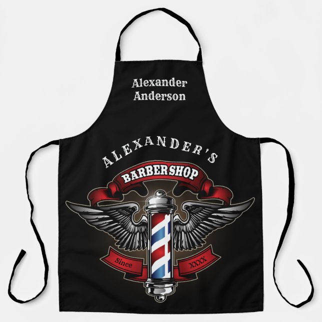 Tablier Carré en barbier ailé Personnaliser (Recto)