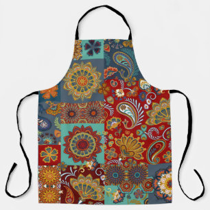 Tablier Carreau de patchwork vintage sans soudure avec pai