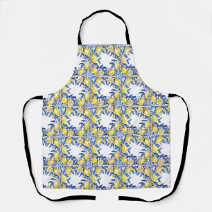 Tablier Carreaux de Citron Sicilien Modèle Méditerranéen D