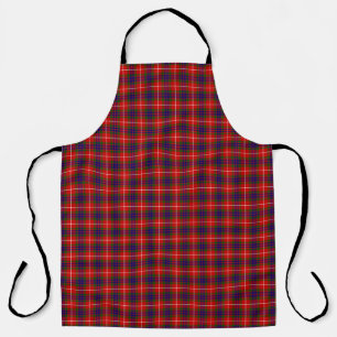 Tablier carreaux rouge vert bleu et violet tartan Fraser