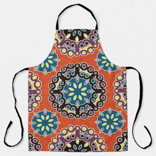 Tablier Carrelage arabe, motif patchwork vintage.