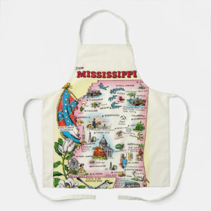 Tablier Carte ancienne de l'État du Mississippi