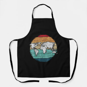 Tablier Carte Retro World