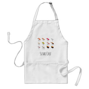 Tablier Carte sushi de cuisine japonaise Sushi Chef