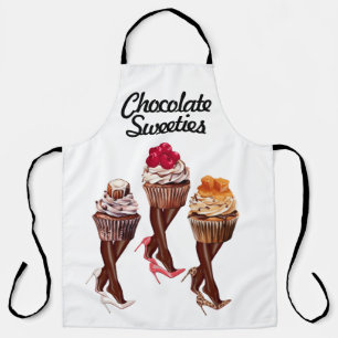 Tablier Cartographie Dames Chocolat Cupcakes