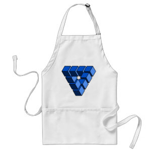 Tablier Cartoon Bleu Black Toy Blocks Triangle Vector Art