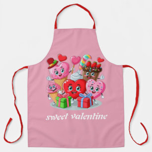 Tablier Cartoon Heart & Sweet amis valentine's day