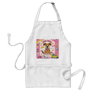 Tablier Cartoon Puppy chien maman dans la chambre rose