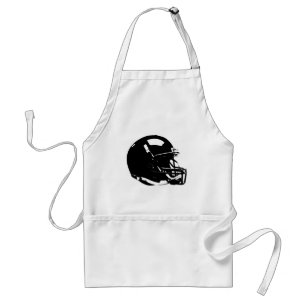 Tablier Casque noir blanc Pop Art Football