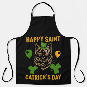 Tablier Cat St. Patrick's Day pour l'Amoureux des chats