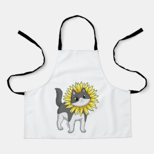 Tablier Cat with sunflower