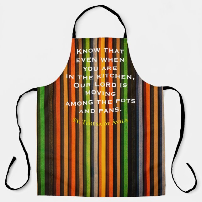 Tablier Catholique Saint Quote Apron (Recto)
