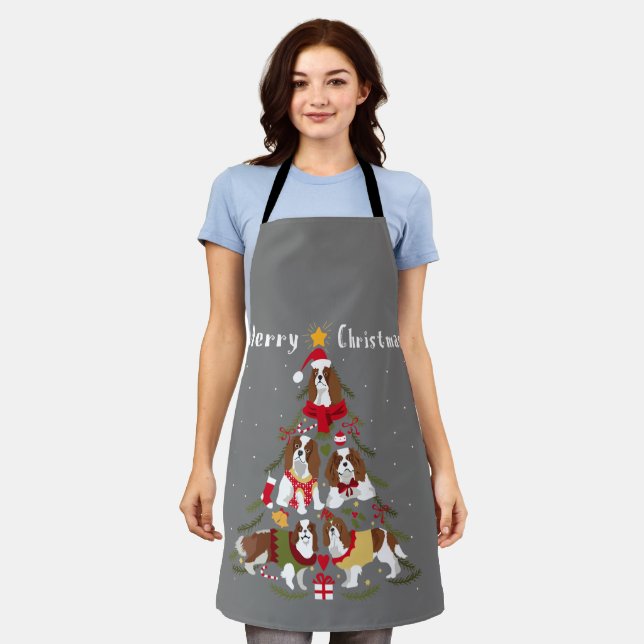Tablier Cavalier King Charles Spaniel Tree Xmas (Porté)