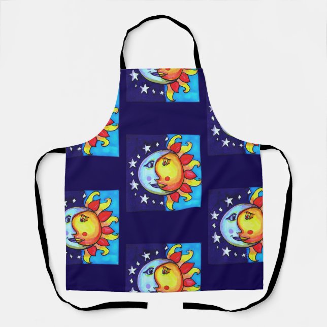 Tablier Céleste Sun Moon années 90 Artsy Motif (Recto)
