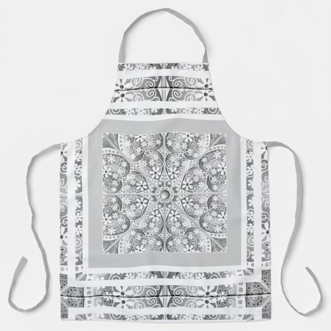 Tablier Céramique gris dentelle (Recto)