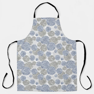 Tablier Cercles avec imprimé léopard gris et bleu