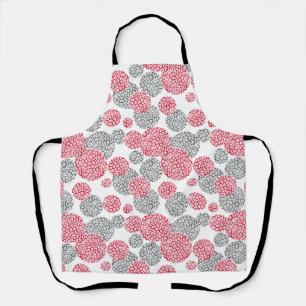 Tablier Cercles avec imprimé léopard gris et rouge