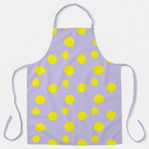 Tablier Cercles jaunes sur motif pourpre