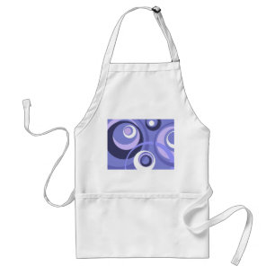 Tablier Cercles violets géométriques abstraits du milieu d
