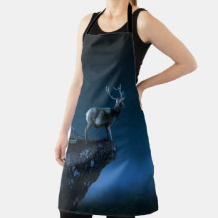 Tablier cerf au clair de lune