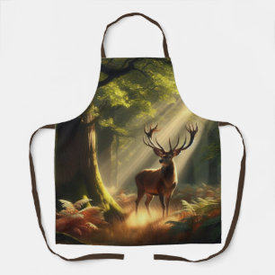 Tablier Cerf dans la forêt matinale