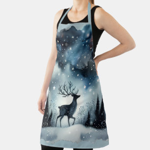 Tablier Cerf de Nuit d'Hiver Étoilé