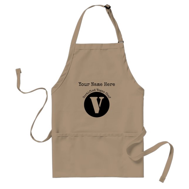 Tablier Certified Vegan chef Customizable Apron (Devant)