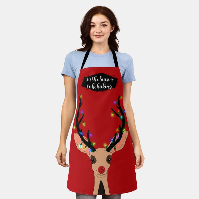 Tablier C'est la saison Baking Reindeer Deer Noël (Porté)
