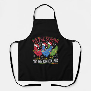 Tablier C'est la saison d'être Chicking Xmas Poulet Wester