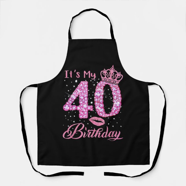 Tablier C'est ma reine du 40e anniversaire (Recto)