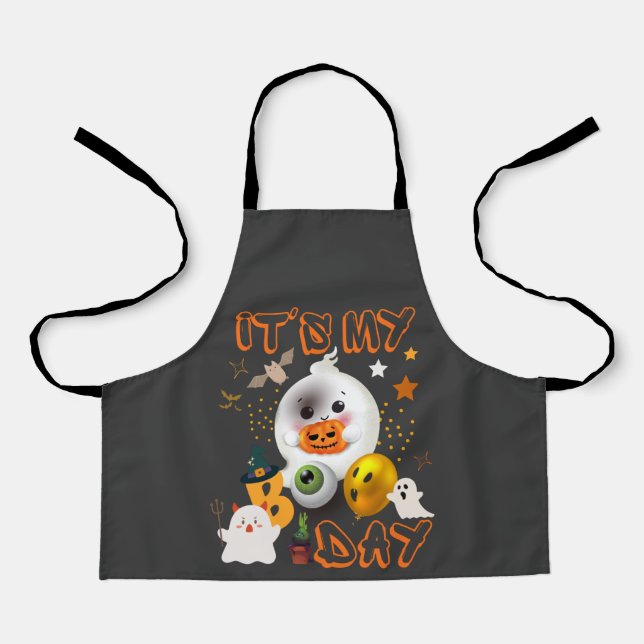 Tablier C'est My Boo Day Kids mignon Halloween Anniversair (Recto)