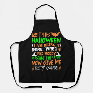 Tablier Cet Halloween Être Fatigué Massage Thérapeutique B